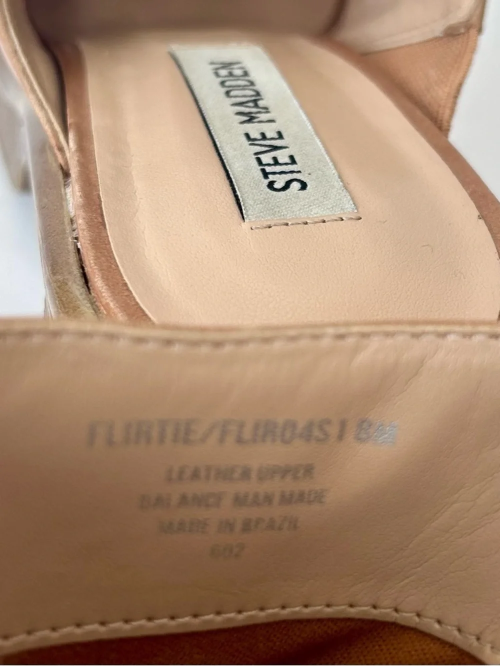 Steve Madden Flirtie Tan Leather Clogs Platform Mules Size 8 Square Toe 90s